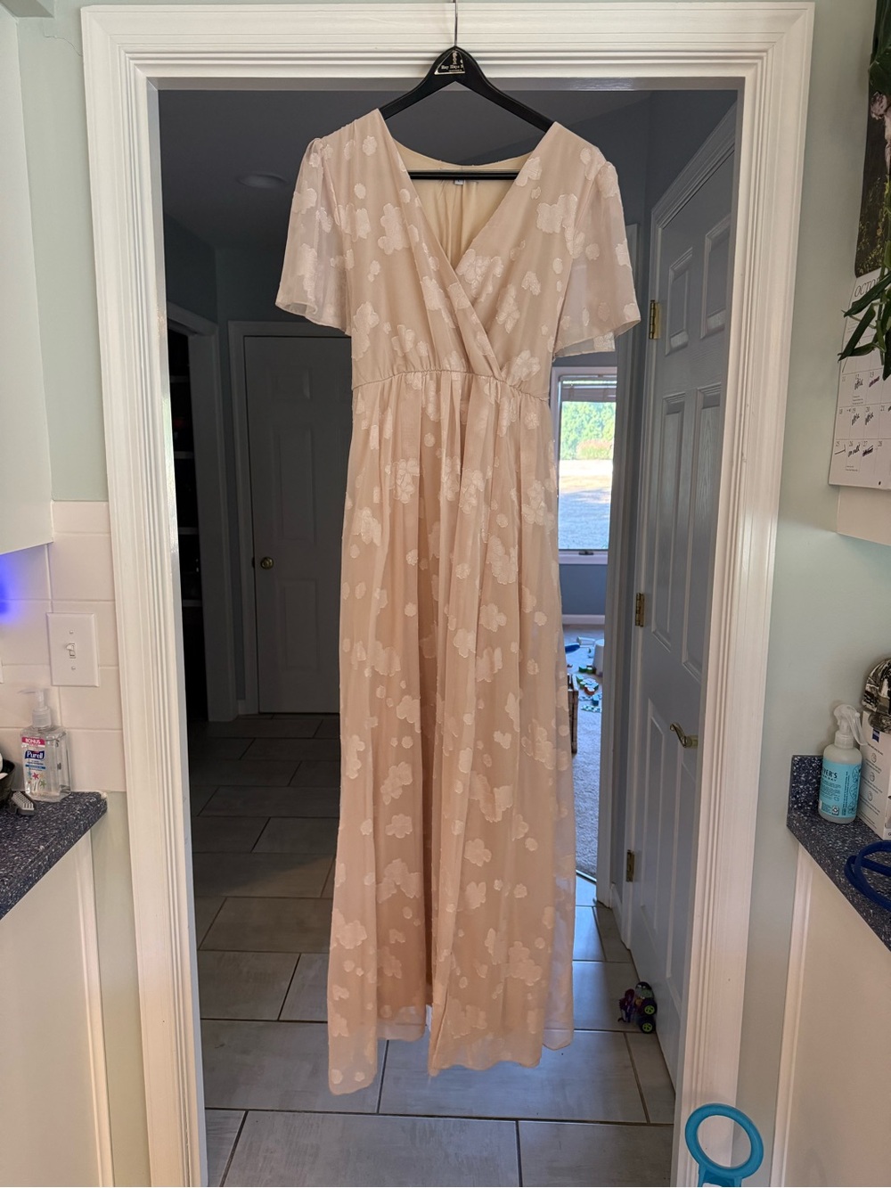 Baltic Born Cream Floral Wrap Maxi Dress